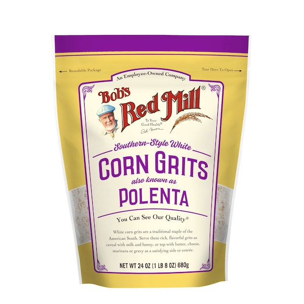 Bob's Red Mill White Corn Grits 24 oz. Resealable Pouches, PK4